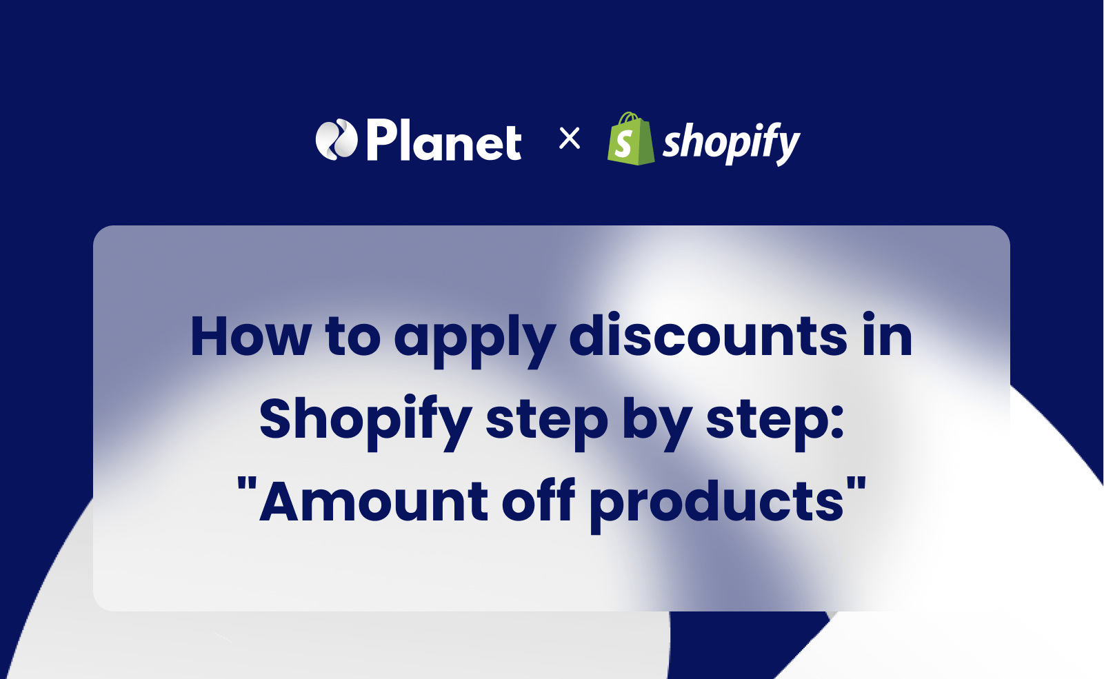 How to apply discounts in Shopify step by step "Amount off products"